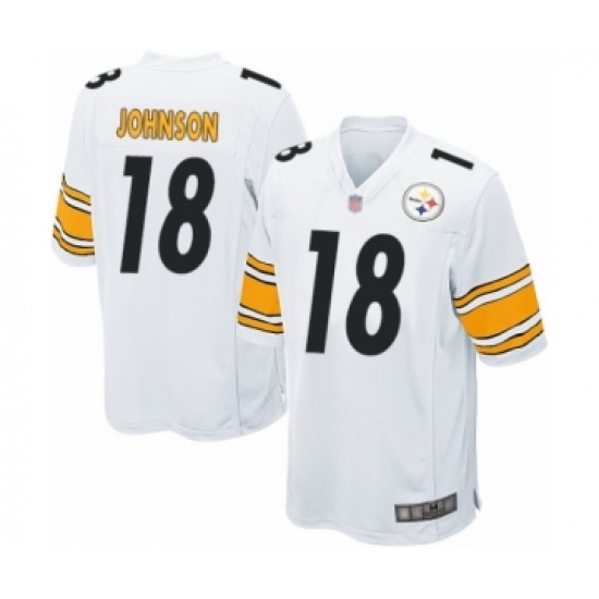 Men's Pittsburgh Steelers #18 Diontae Johnson Game White Football Jersey - Ujersey