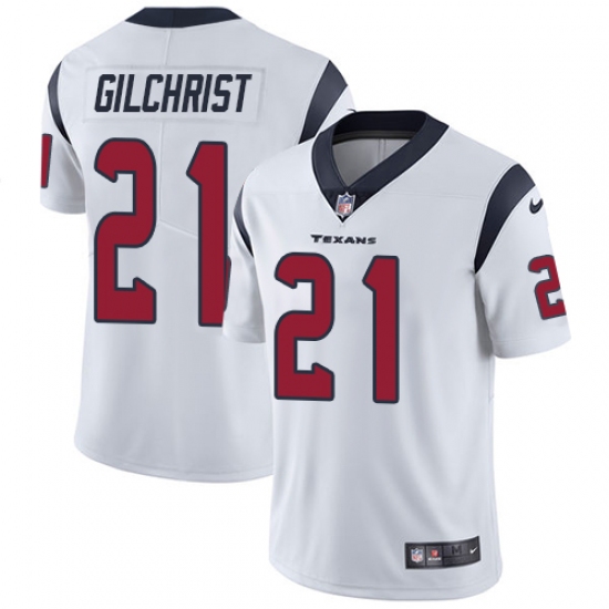 Men's Nike Houston Texans #21 Marcus Gilchrist White Vapor Untouchable Limited Player NFL Jersey - Ujersey