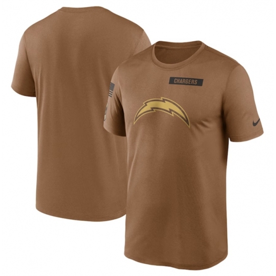 Men's Los Angeles Chargers 2023 Brown Salute To Service Legend Performance T Shirt