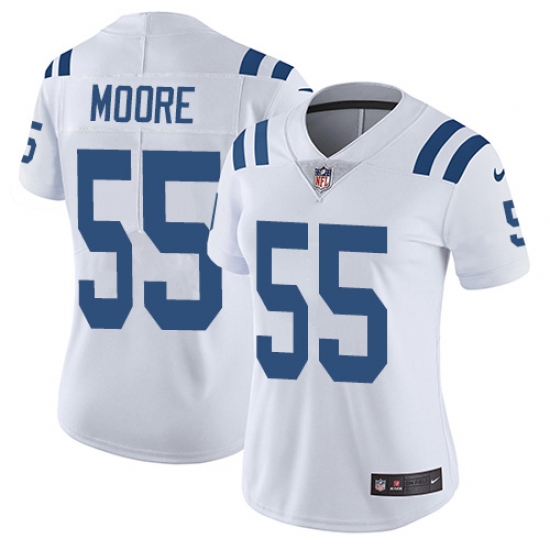 Women's Nike Indianapolis Colts #55 Skai Moore White Vapor Untouchable Limited Player NFL Jersey - Ujersey