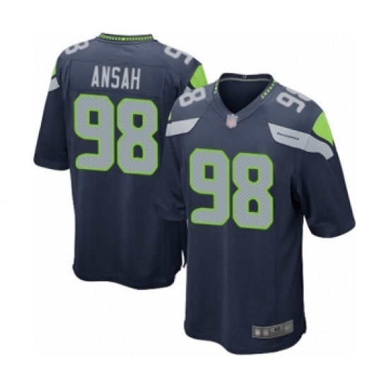 Men's Seattle Seahawks #98 Ezekiel Ansah Game Navy Blue Team Color Football Jersey - Ujersey