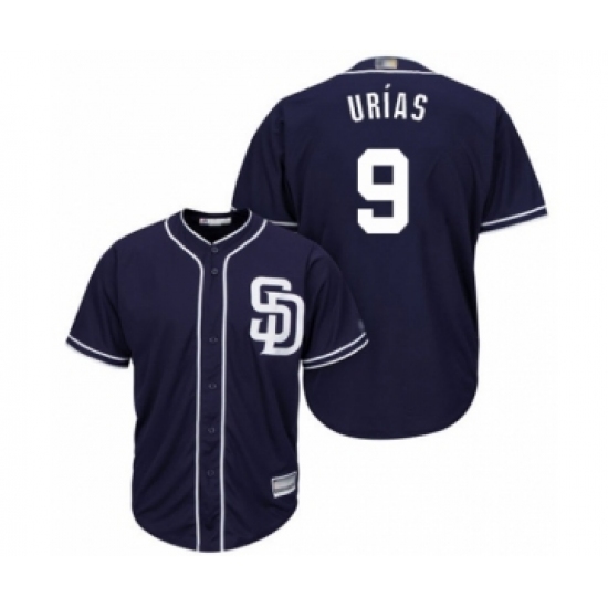 Youth San Diego Padres #9 Luis Urias Authentic Navy Blue Alternate 1 Cool Base Baseball Player Jersey - Ujersey