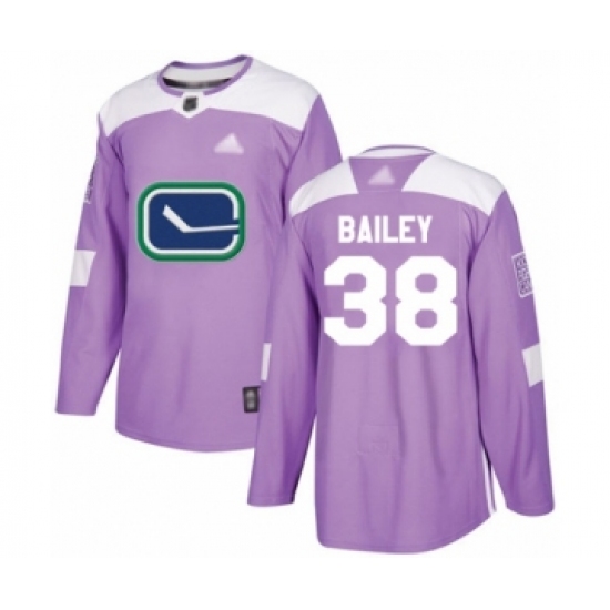 Youth Vancouver Canucks #38 Justin Bailey Authentic Purple Fights Cancer Practice Hockey Jersey - Ujersey