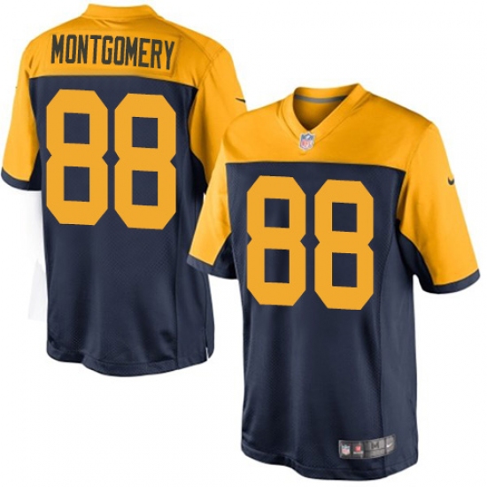Youth Nike Green Bay Packers #88 Ty Montgomery Limited Navy Blue Alternate NFL Jersey - Ujersey