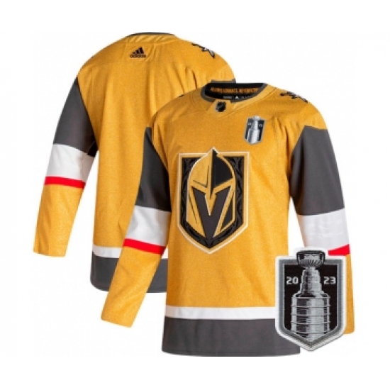 Men's Vegas Golden Knights Blank Gold 2023 Stanley Cup Final Stitched Jersey - Ujersey