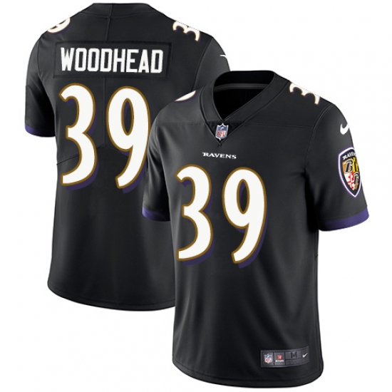 Youth Nike Baltimore Ravens #39 Danny Woodhead Black Alternate Vapor Untouchable Limited Player NFL Jersey - Ujersey