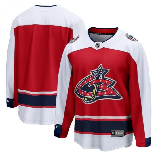 Men's Columbus Blue Jackets Fanatics Branded Blank Red 2020-21 Special Edition Breakaway Jersey - Ujersey