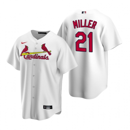 Men's Nike St. Louis Cardinals #21 Andrew Miller White Home Stitched Baseball Jersey - Ujersey
