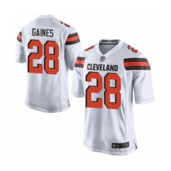 Men's Cleveland Browns #28 Phillip Gaines Game White Football Jersey - Ujersey