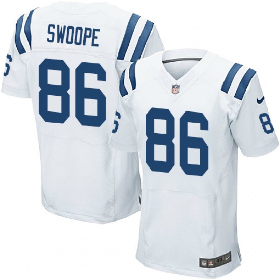 Men's Nike Indianapolis Colts #86 Erik Swoope Elite White NFL Jersey - Ujersey
