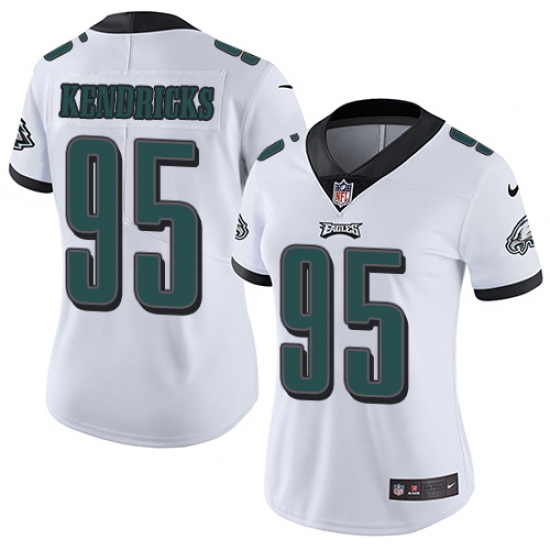 Women's Nike Philadelphia Eagles #95 Mychal Kendricks White Vapor Untouchable Limited Player NFL Jersey - Ujersey