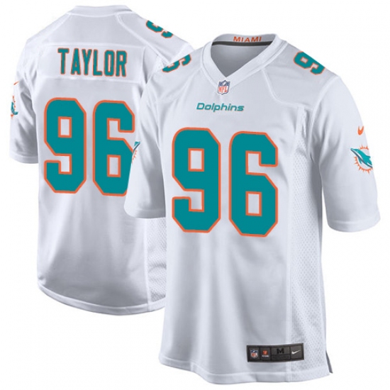 Men's Nike Miami Dolphins #96 Vincent Taylor Game White NFL Jersey - Ujersey