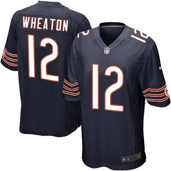 Men's Nike Chicago Bears #12 Markus Wheaton Game Navy Blue Team Color NFL Jersey - Ujersey