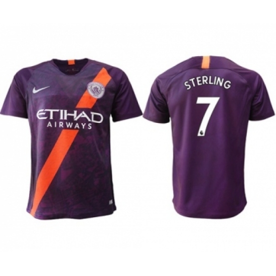 Manchester City #7 Sterling Third Soccer Club Jersey