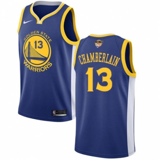 Men's Nike Golden State Warriors #13 Wilt Chamberlain Swingman Royal Blue Road 2018 NBA Finals Bound NBA Jersey - Icon Edition