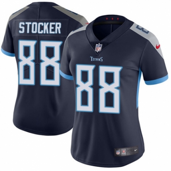 Women's Nike Tennessee Titans #88 Luke Stocker Navy Blue Team Color Vapor Untouchable Elite Player NFL Jersey - Ujersey