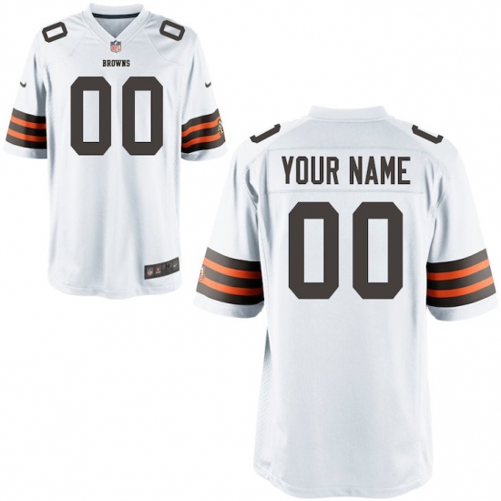 Nike Men's Cleveland Browns Customized Game White Jersey - Ujersey