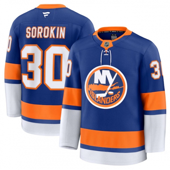 Men's New York Islanders #30 Ilya Sorokin Royal 2024-25 Home Stitched Hockey Jersey - Ujersey