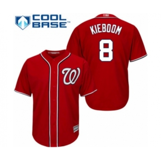 Youth Washington Nationals #8 Carter Kieboom Authentic Red Alternate 1 Cool Base Baseball Player Jersey - Ujersey