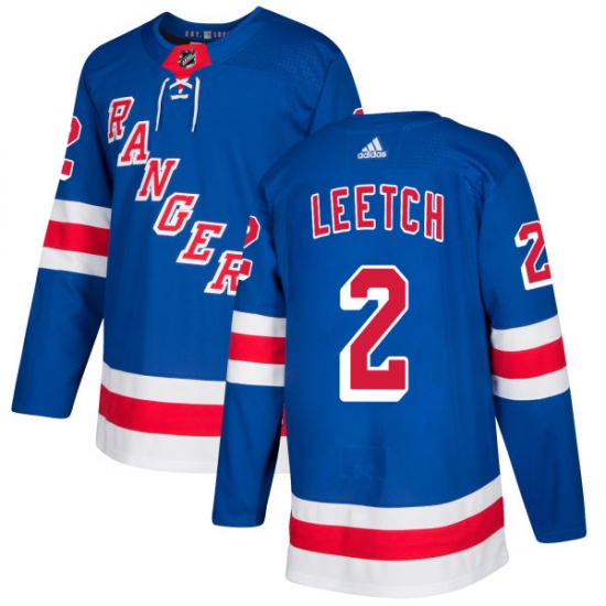 Youth Adidas New York Rangers #2 Brian Leetch Authentic Royal Blue Home NHL Jersey - Ujersey