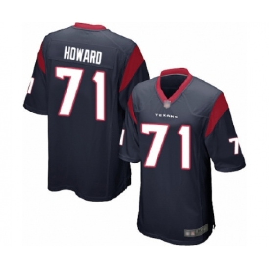 Men's Houston Texans #71 Tytus Howard Game Navy Blue Team Color Football Jersey - Ujersey