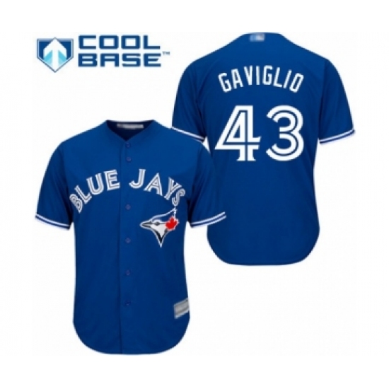 Youth Toronto Blue Jays #43 Sam Gaviglio Authentic Blue Alternate Baseball Player Jersey - Ujersey
