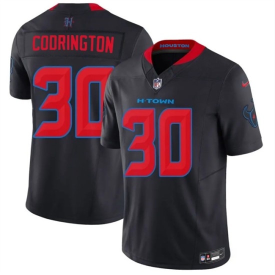 Men's Houston Texans #30 Brandon Codrington Navy 2nd Alternate 2026 F.U.S.E. Vapor Limited Stitched Football Jersey - Ujersey
