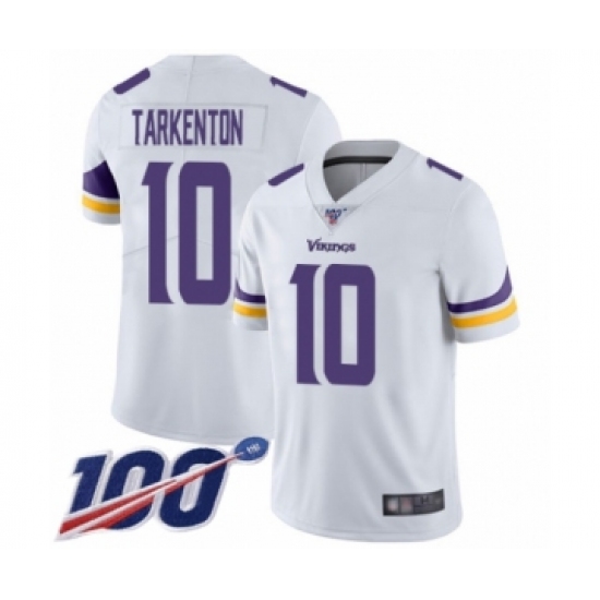 Men's Minnesota Vikings #10 Fran Tarkenton White Vapor Untouchable Limited Player 100th Season Football Jersey - Ujersey