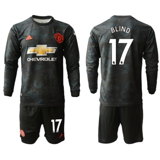 Manchester United #17 Blind Third Long Sleeves Soccer Club Jersey