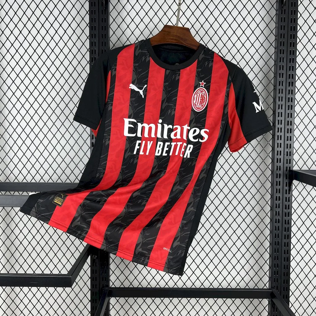 AC Milan Soccer Jersey Home Custom Shirt 2025/26 - Ujersey Shop