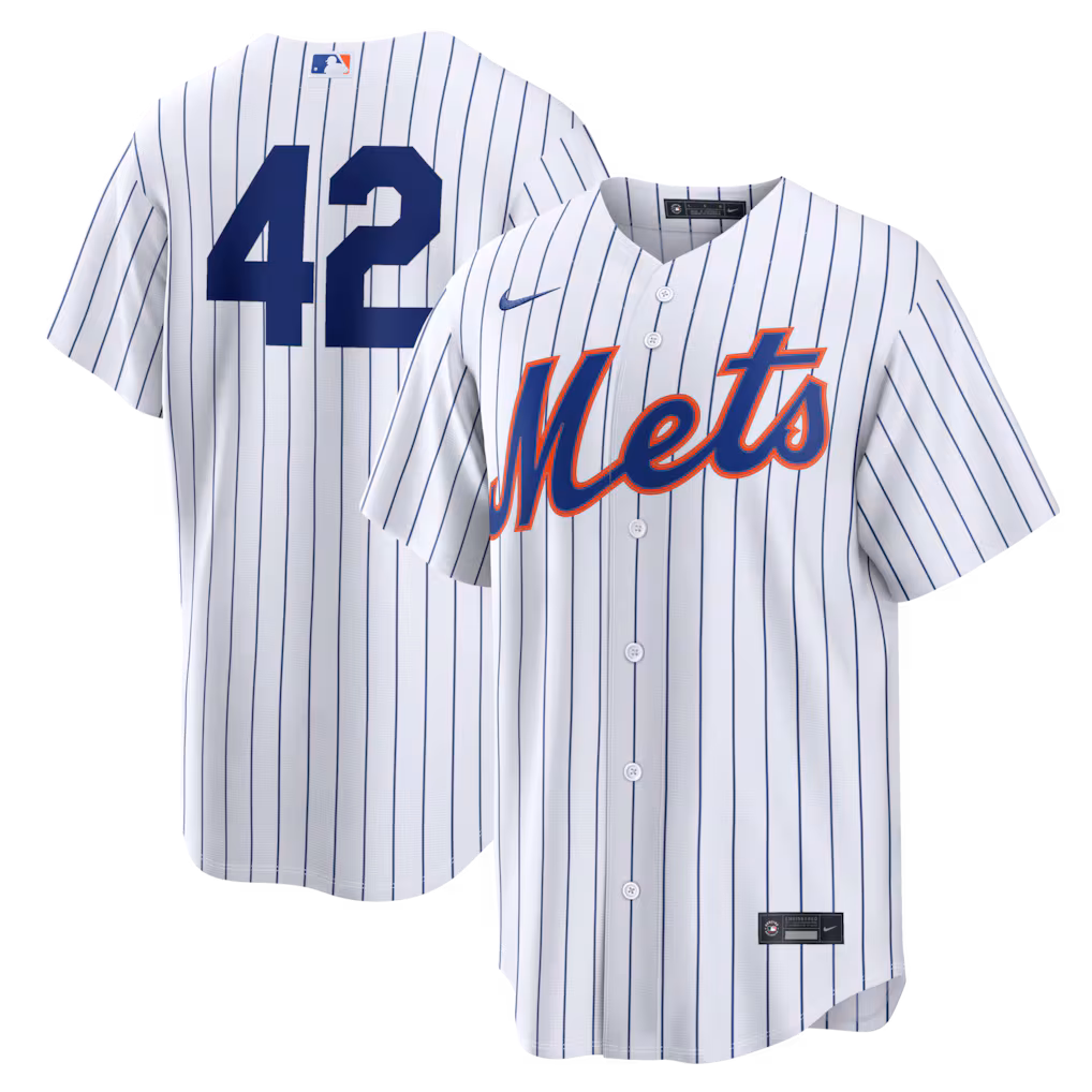 Men's New York Mets Nike White Home 2026 Jackie Robinson Day Replica Jersey - Vujersey Los Angeles Rams