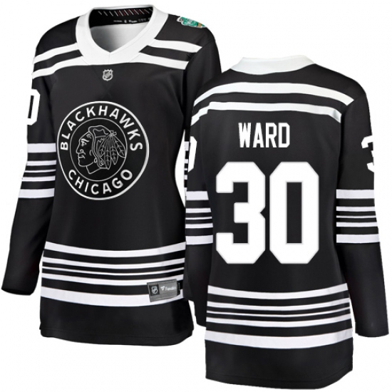 Women's Chicago Blackhawks #30 Cam Ward Black 2019 Winter Classic Fanatics Branded Breakaway NHL Jersey - Ujersey