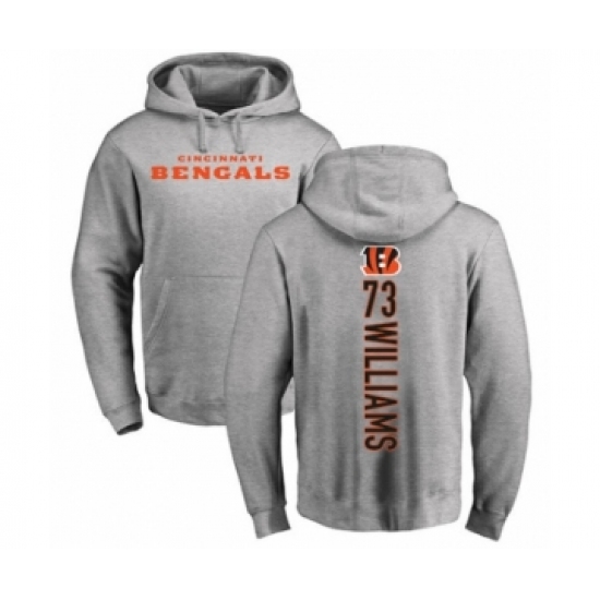 Football Cincinnati Bengals #73 Jonah Williams Ash Backer Pullover Hoodie - Ujersey