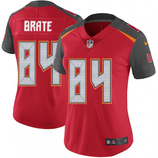 Women's Nike Tampa Bay Buccaneers #84 Cameron Brate Red Team Color Vapor Untouchable Limited Player NFL Jersey - Ujersey
