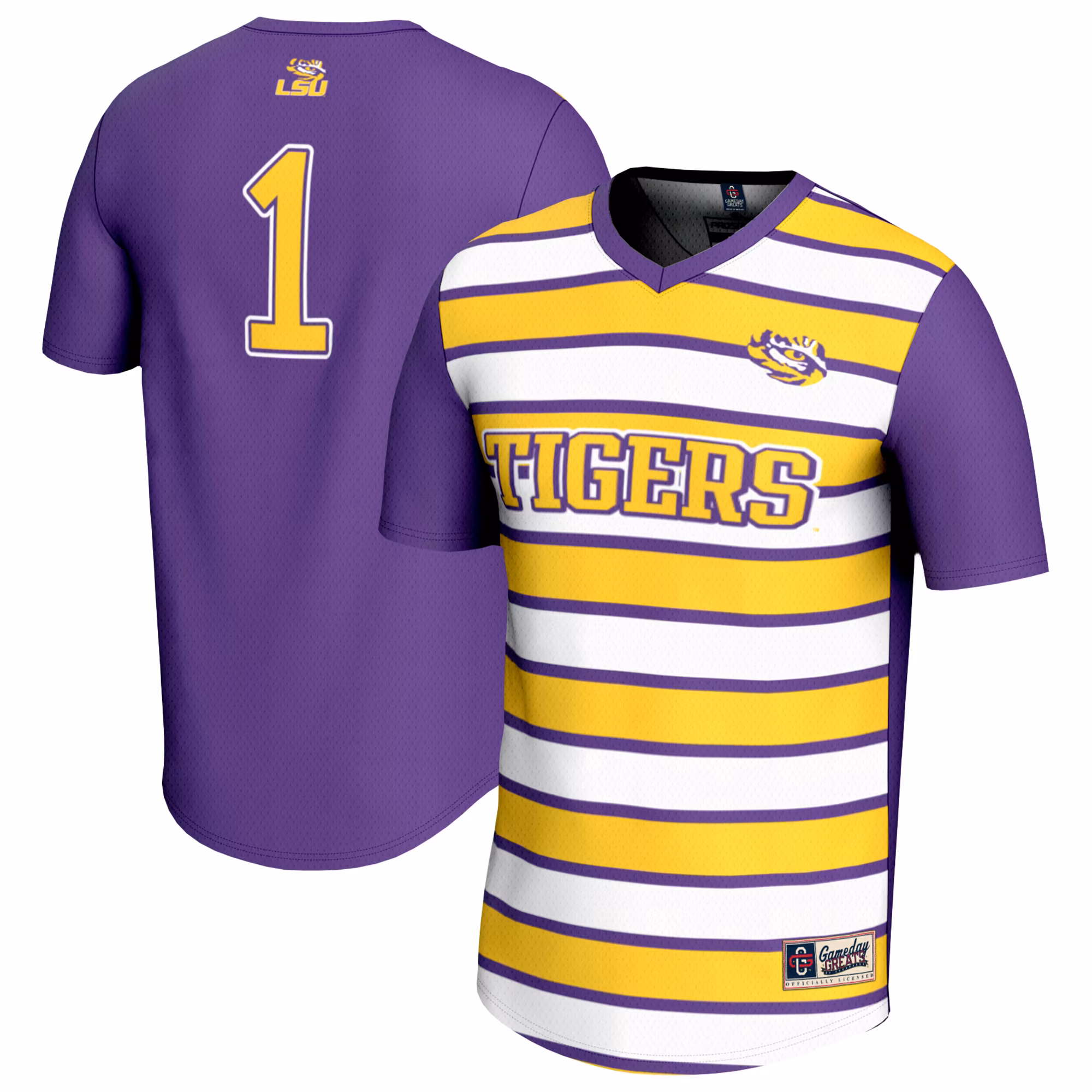 Lightweight Soccer Fashion Jersey GameDay Greats Purple #1 LSU Tigers