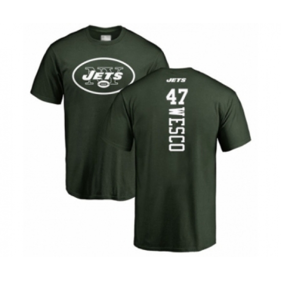 Football New York Jets #47 Trevon Wesco Green Backer T-Shirt - Ujersey