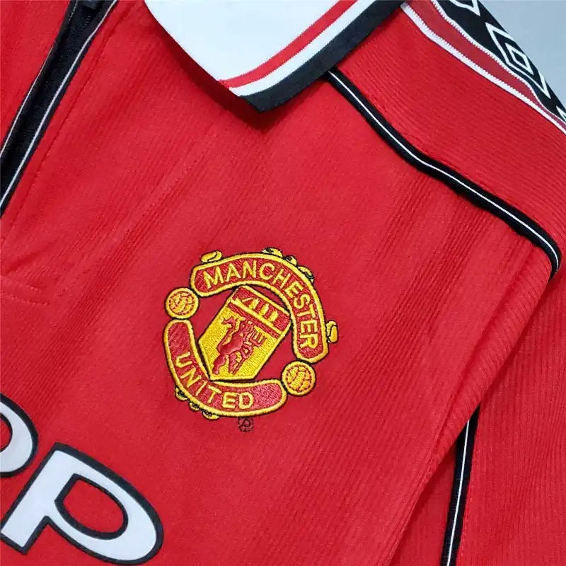 Beckham #7 Manchester United Retro Home Football Jersey Shirt 1998/99 - Ujersey NHL