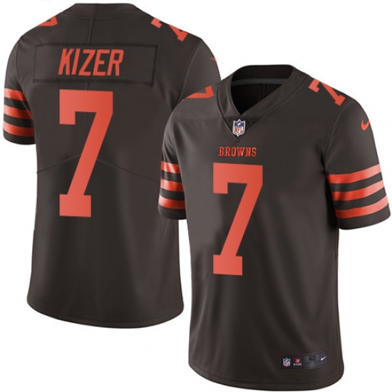Men's Nike Cleveland Browns #7 DeShone Kizer Elite Brown Rush Vapor Untouchable NFL Jersey - Ujersey