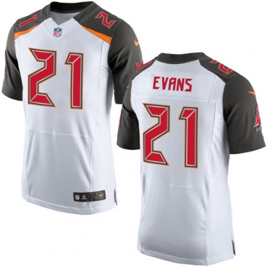Men's Nike Tampa Bay Buccaneers #21 Justin Evans Game White NFL Jersey - Ujersey