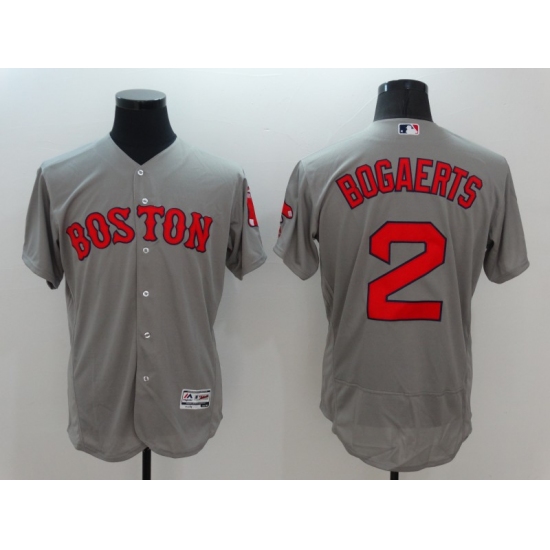 Men's Boston Red Sox #2 Xander Bogaerts Gray Replica Home Jersey - Ujersey