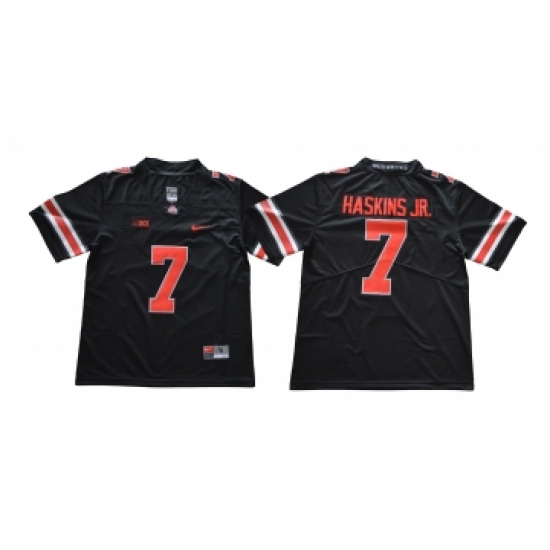 Ohio State Buckeyes 7 Dwayne Haskins Jr Black Shadow College Football Jersey - Ujersey