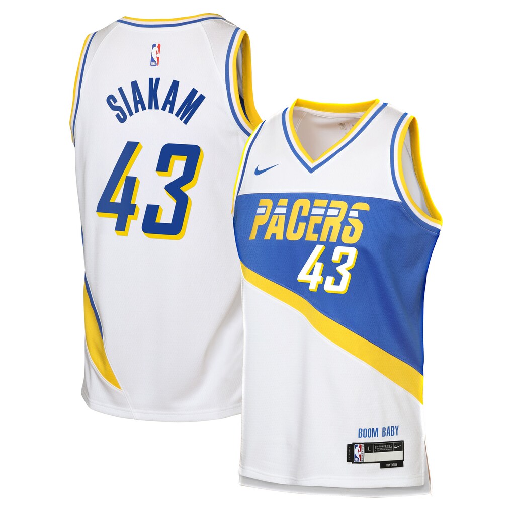 Youth Indiana Pacers Pascal Siakam Nike White 2025/26 City Edition Swingman Jersey - Ujersey NFL Shop