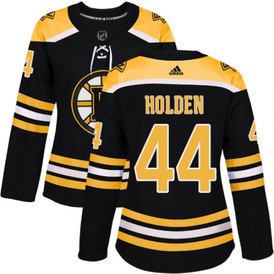 Women's Adidas Boston Bruins #44 Nick Holden Authentic Black Home NHL Jersey - Ujersey