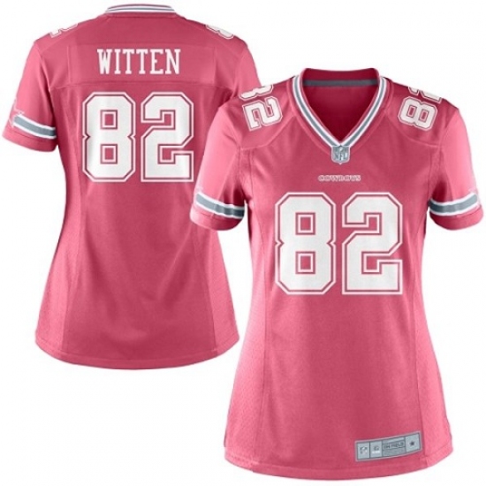 Women's Nike Dallas Cowboys #82 Jason Witten Limited Pink NFL Jersey - Ujersey
