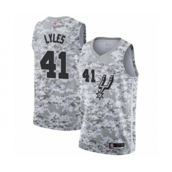 Men's San Antonio Spurs #41 Trey Lyles White Swingman Jersey - Earned Edition - Ujersey