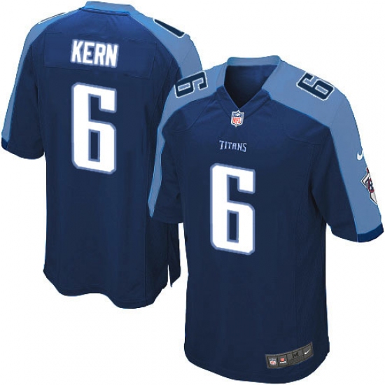 Men's Nike Tennessee Titans #6 Brett Kern Game Navy Blue Alternate NFL Jersey - Ujersey