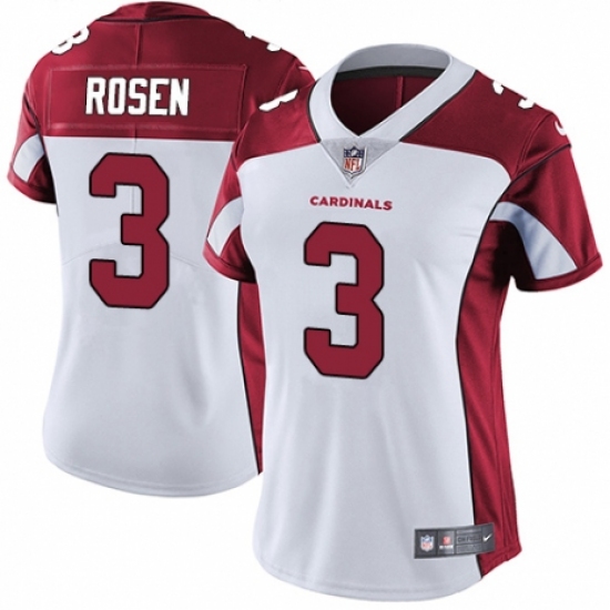 Women's Nike Arizona Cardinals #3 Josh Rosen White Vapor Untouchable Limited Player NFL Jersey - Ujersey