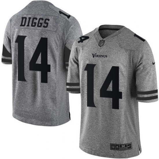 Men's Nike Minnesota Vikings #14 Stefon Diggs Limited Gray Gridiron NFL Jersey - Ujersey