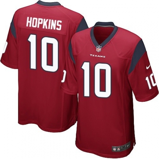 Men's Nike Houston Texans #10 DeAndre Hopkins Game Red Alternate NFL Jersey - Ujersey