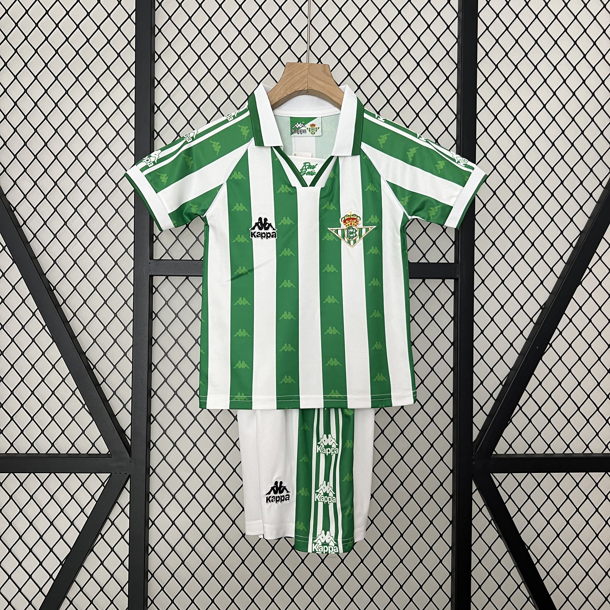 Real Betis Retro Jersey Home Kids Kit Jersey+Shorts 1995/97 - Ujersey NHL